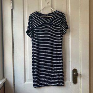 Vince Camuto Casual Stripe Cutout Bodycon Dress
